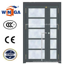Outside Using High Quality Steel Security Glass Door (W-GD-15)